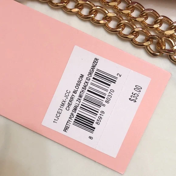 Juicy Couture Cherry Blossom Pretty Pop Small ZA Wallet Back ID Organizer NWT - Picture 4 of 16